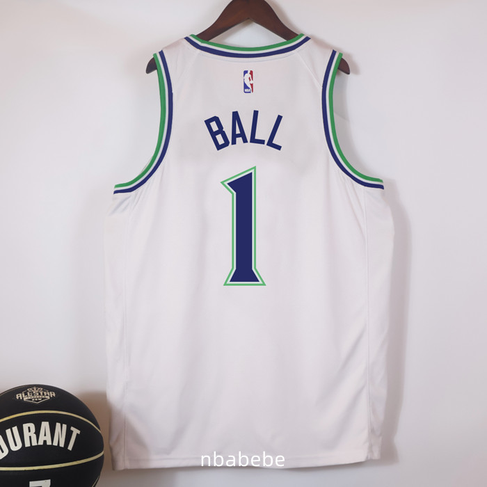 Maillot Minnesota Timberwolves 2026 2027 Ball 1 Blanc-2