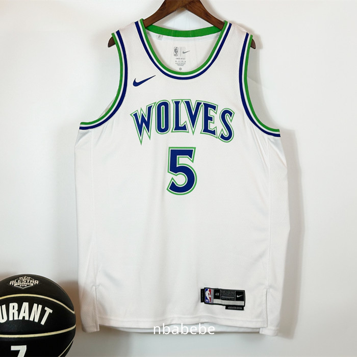 Maillot Minnesota Timberwolves 2026 2027 Edwards 5 Blanc