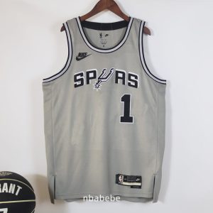 Maillot San Antonio Spurs 2026 2027 Wembanyama 1 gris